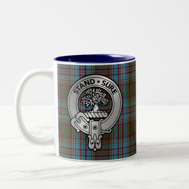 Tasse 2 Couleurs Clan Anderson Crest & Tartan (Gauche)