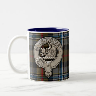 Tasse 2 Couleurs Clan Campbell Crest & Hunter Tartan