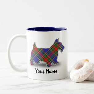 Tasse 2 Couleurs Clan MacBeth Tartan Scottish Terrier