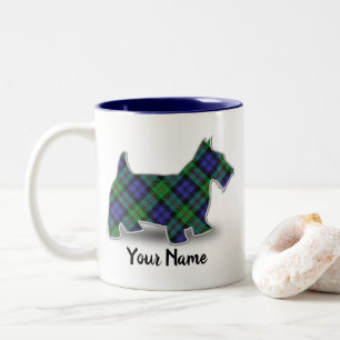 Tasse 2 Couleurs Clan MacEwen Tartan Scottish Terrier