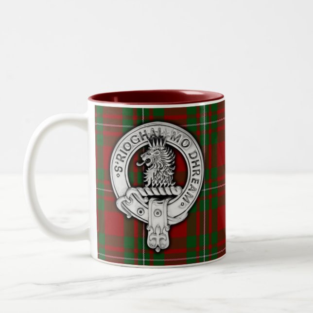 Tasse 2 Couleurs Clan MacGregor Crest & Tartan (Gauche)