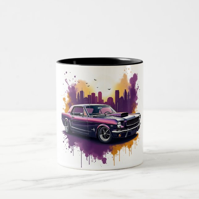 Tasse 2 Couleurs Classic Mustang Muscle Car (Centre)