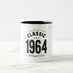 Tasse 2 Couleurs Classique 1964 - 58e anniversaire Vintage