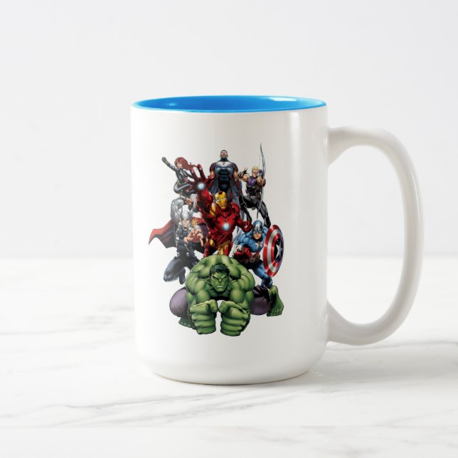 Tasse 2 Couleurs Classique Avengers | Hulk Leading Avengers (Droit)