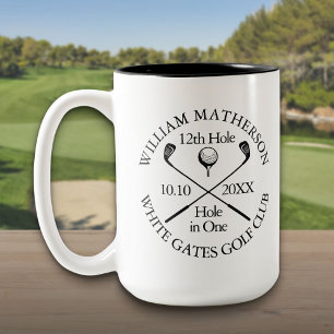 Tasse 2 Couleurs Classique Moderne de Golf sur Mesure avec un Trou 