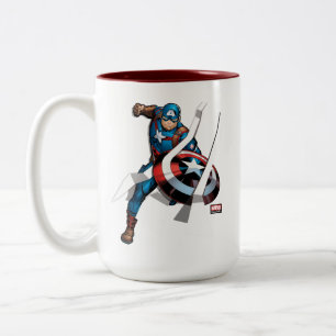 Tasse 2 Couleurs Classiques Avengers   Captain America avec des ban