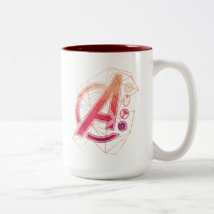 Tasse 2 Couleurs Classiques Avengers   Icônes géométriques Avengers