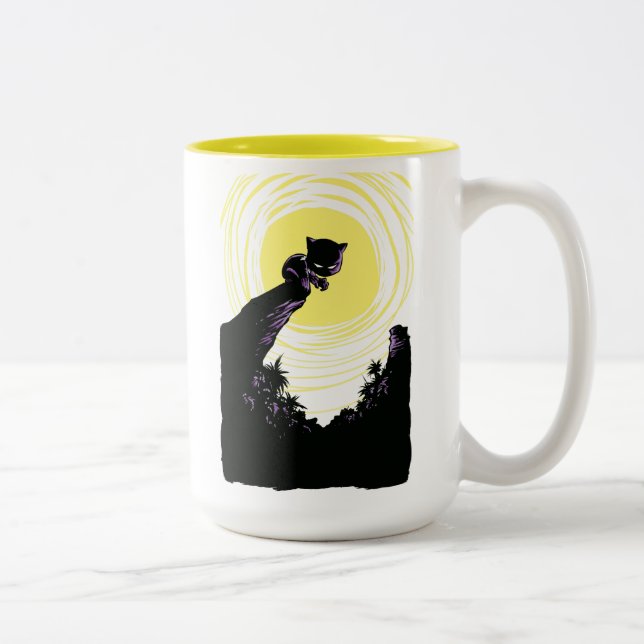 Tasse 2 Couleurs Classiques Avengers | Mini Black Panther sur une f (Droit)