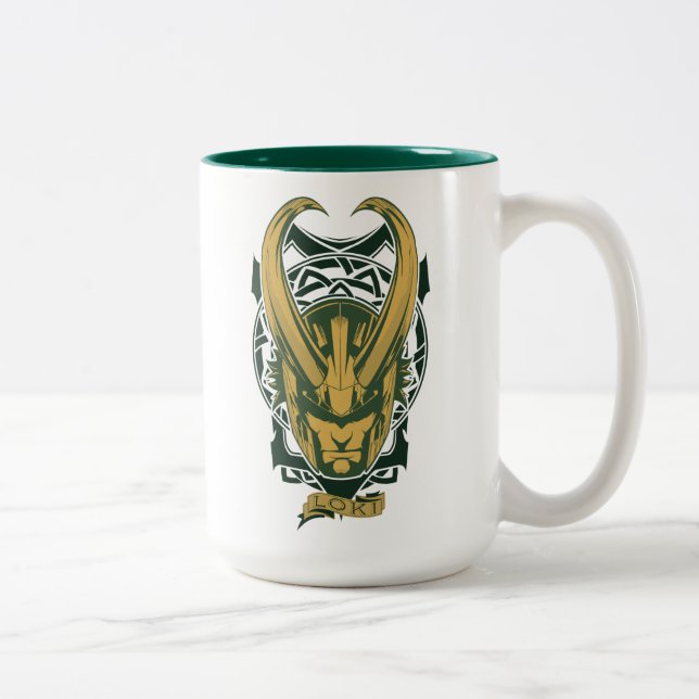 Tasse 2 Couleurs Classiques des Avengers | Graphique Loki Nordique (Droit)