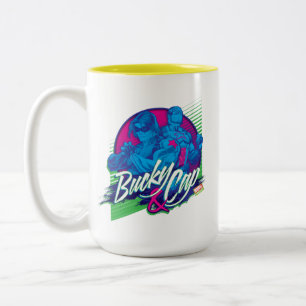 Tasse 2 Couleurs Classiques des Avengers   Graphisme néon de Bucky 