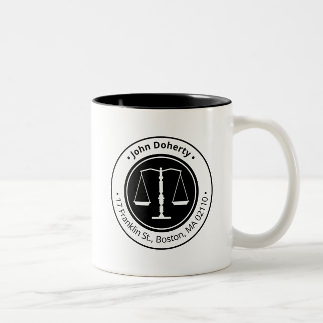 Tasse 2 Couleurs Classy Scales of Justice | Law Firm (Droit)