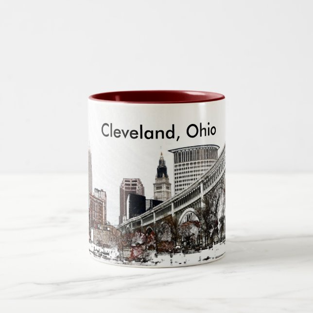 Tasse 2 Couleurs Cleveland, Ohio (Centre)