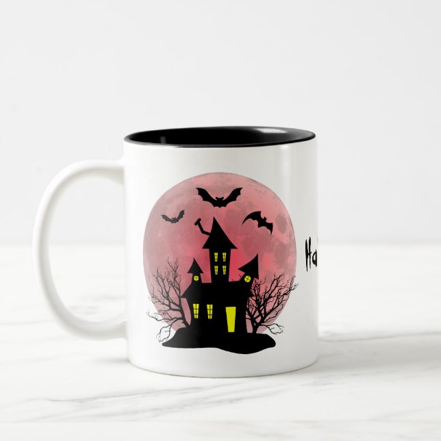 Tasse 2 Couleurs Clipart de la coupe d'Halloween (Gauche)