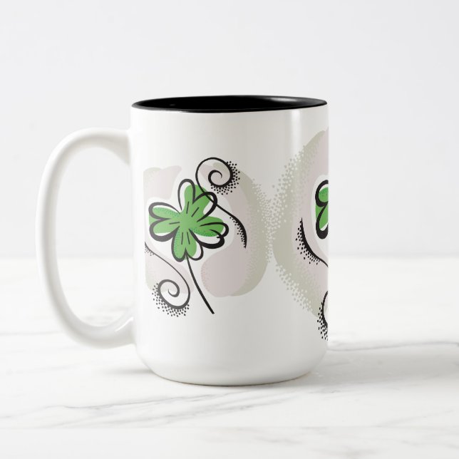 Tasse 2 Couleurs Clover irlandais (Gauche)