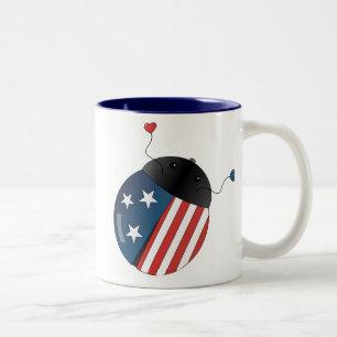 Tasse 2 Couleurs Coccinelle de bannière étoilée