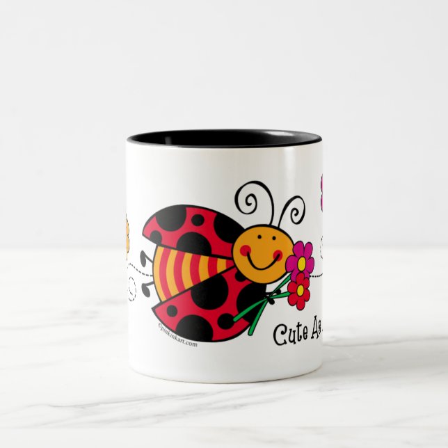 Tasse 2 Couleurs Coccinelle mignonne comme insecte (Centre)