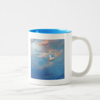 Tasse 2 Couleurs cochon volant-il n'est jamais trop tard pour pouss