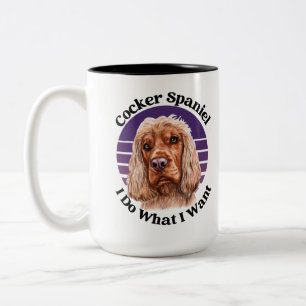 Tasse 2 Couleurs Cocker Spaniel drôle citation Deux Tones Coffee Mu