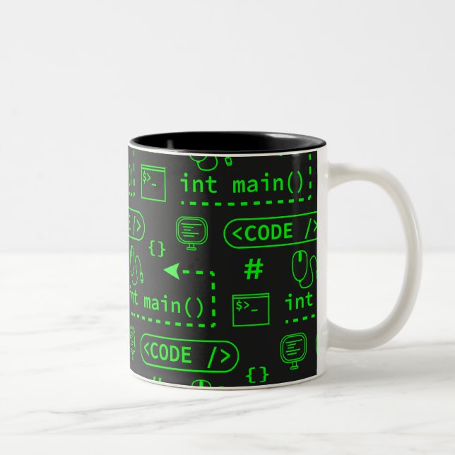 Tasse 2 Couleurs Code et substance - noir (Droit)