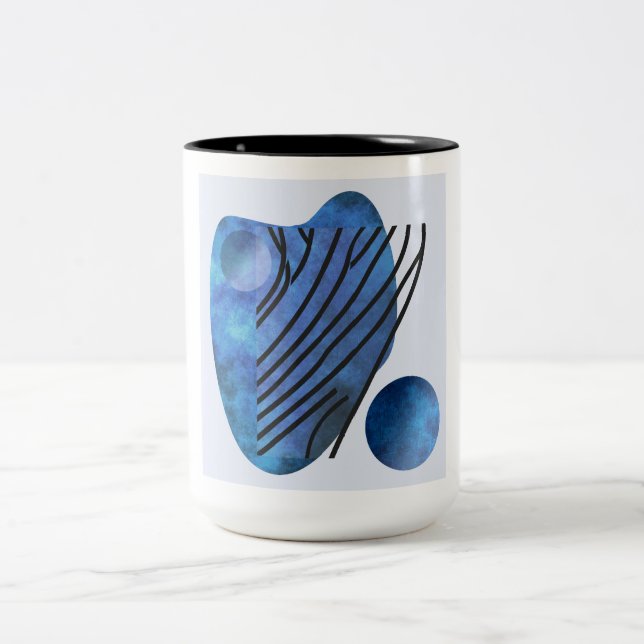 Tasse 2 Couleurs Coeur bleu (Centre)