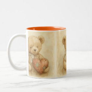 Tasse 2 Couleurs Coeur brisé, Vintage, par Natasha Us