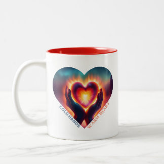 Tasse 2 Couleurs Coeur chaud des mains froides