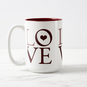 Tasse 2 Couleurs Coeur d'amour