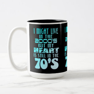 Tasse 2 Couleurs Coeur dans les années 70