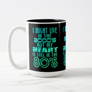 Tasse 2 Couleurs Coeur dans les années 80