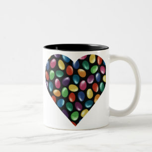 Tasse 2 Couleurs Coeur de dragée à la gelée de sucre