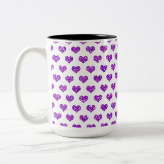 Tasse 2 Couleurs Coeur pourpre