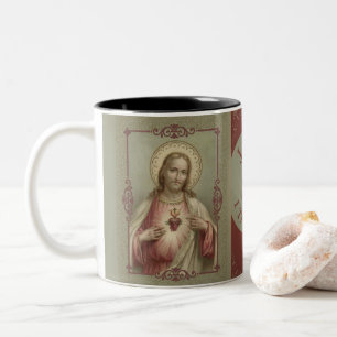 Tasse 2 Couleurs Coeur sacré de confiance de Jésus I dans vous