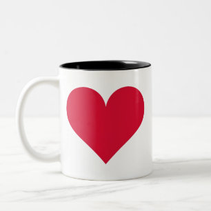 Tasse 2 Couleurs Cœur Saint-Valentin Amour Cœur 