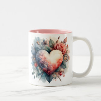 Tasse 2 Couleurs Coeur unique