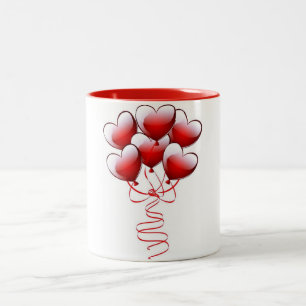 TASSE 2 COULEURS ****COEURS DE BALLON****