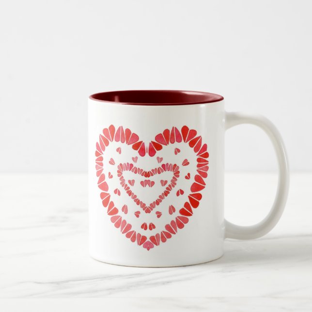 Tasse 2 Couleurs COEURS SUCRÉS Mugue bicolore Marron (Droit)