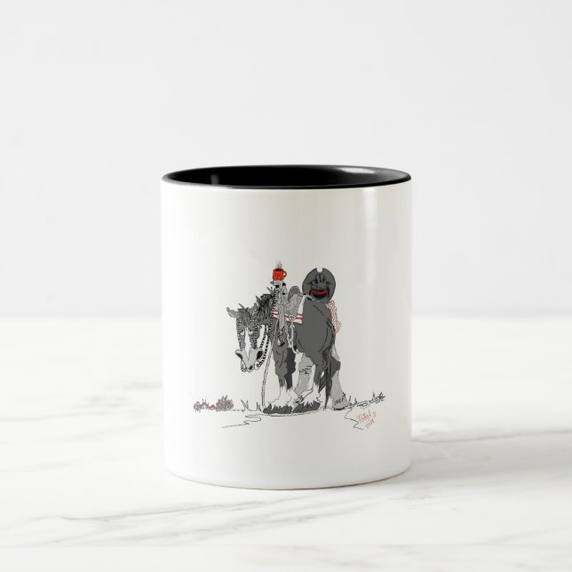 Tasse 2 Couleurs Coffee Cup Western Art Cartoon (Centre)