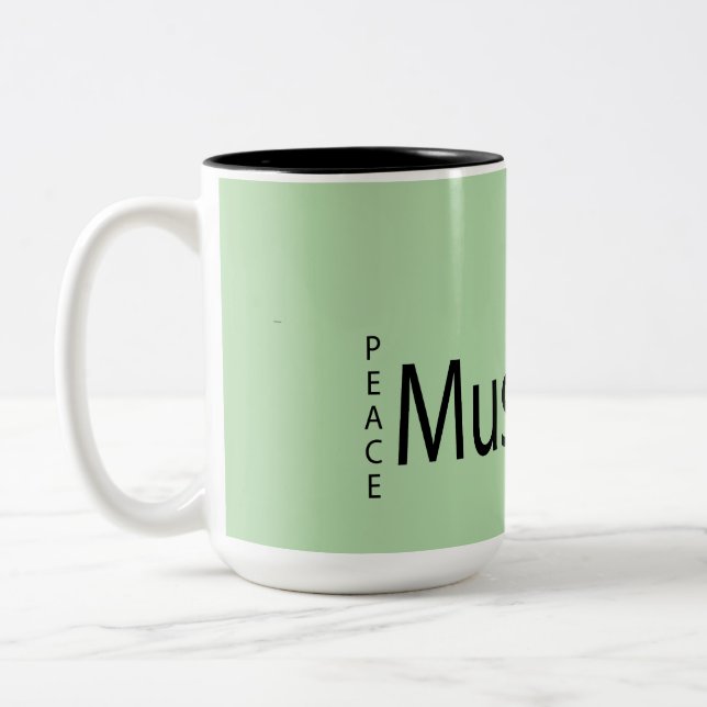Tasse 2 Couleurs "Coffee + Musik = Peace  (Gauche)