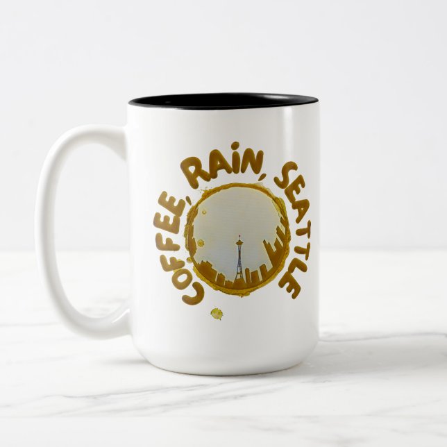 Tasse 2 Couleurs Coffee Rain Seattle (Gauche)