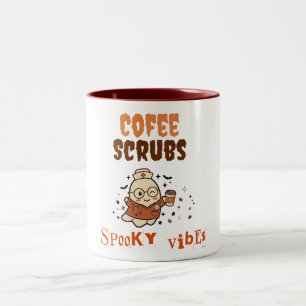 Tasse 2 Couleurs Coffee Scrubs et vibrations effrayantes Halloween 