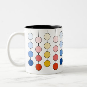 Tasse 2 Couleurs Coffre moderne multicolore à cercles suspendus bic