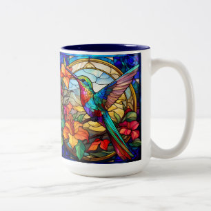 Tasse 2 Couleurs Colibri de verre tendu main droite
