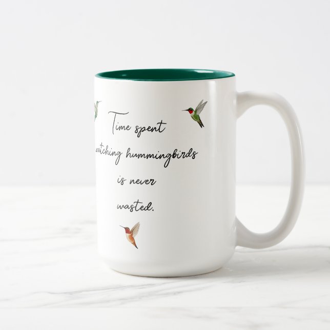 Tasse 2 Couleurs Colibri personnalisé (Droit)