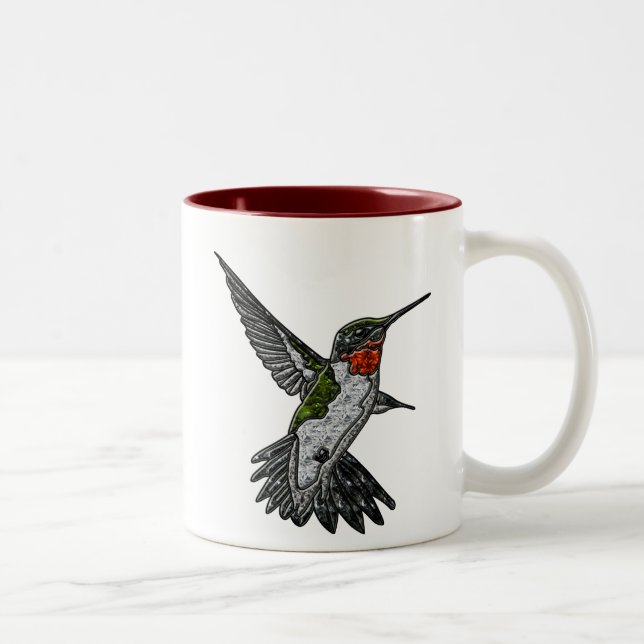 Tasse 2 Couleurs Colibri Ruby Throsé (Droit)