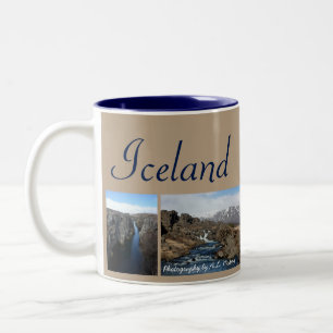 Tasse 2 Couleurs Collage de l'Islande