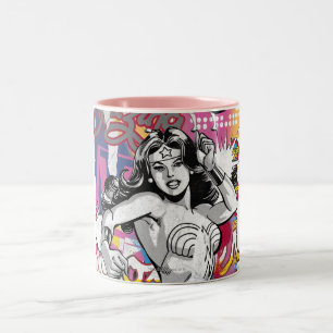 Tasse 2 Couleurs Collage Wonder Woman 3