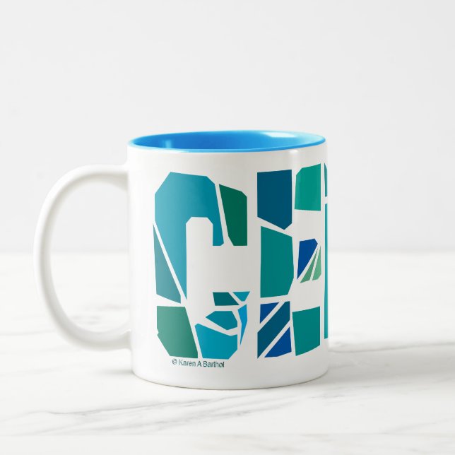Tasse 2 Couleurs Colle fissurée (Gauche)
