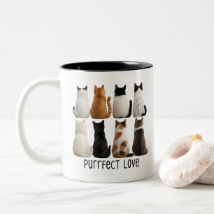 Tasse 2 Couleurs Collection de chats parfaite vue arrière
