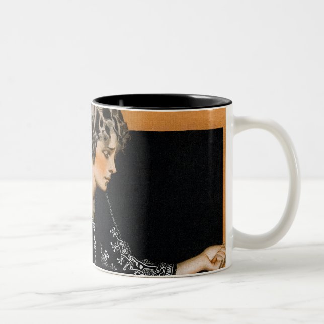 Tasse 2 Couleurs Collier cassé de perle (Droit)