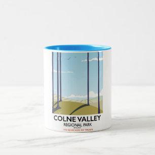Tasse 2 Couleurs Colne Valley Regional Park England affiche ferrovi